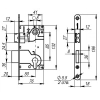 Замок ARMADILLO LH 25-50 AB BOX "Бронза"