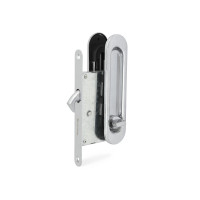 Ручка с замком для раздвижных дверей PALLADIUM 01 BK CP