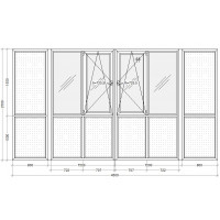 Балкон с двойным открыванием ALUPLAST IDEAL® 2000 (AXOR)