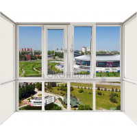 Балкон со стеклянным фасадом с двойным открыванием ALUPLAST IDEAL® 2000 (AXOR) Балкон со стеклянным фасадом с двойным открыванием ALUPLAST IDEAL® 2000 (AXOR)