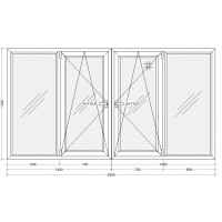 Лоджия с двойным открыванием ALUPLAST IDEAL® 2000 (AXOR)